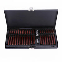 40 Pieces Hex Bit Socket Set Various Sizes Bits Multi-Lobed Bit Driver Set Easy to Carry for Mechanics