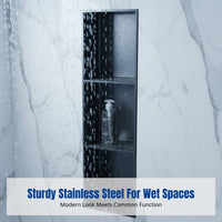 Embedded Stainless Steel Wall Niche, Open Hollow Bathroom Shelf, Multi-Tier Shower Storage Rack