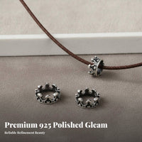 S925 Silver Crown Bead Elegant Design DIY Jewelry Making Bead Vintage Design Spacer Band Easy to Use Mini Crown Decoration