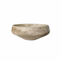 Wood Grain Lichen Bowl Handcrafted Look Tabletop Decorative Dish