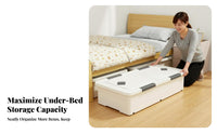 Under-Bed Rolling container sturdy Rolling Storage container no-tools-required Assembly for Parents