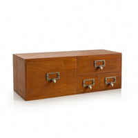 Desktop Organizer with Drawers Rustic Tabletop Chest of Drawers Small Furniture for Students