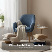 Soft Upholstery Upholstered Armchair Versatile Aesthetic Upholstered Tub Chair Ergonomic Design Accent Seating Long-Lasting Frame for Business Owners, Pale Ice Managers, Balcony, Reading Nook, Living Room, Reception Area