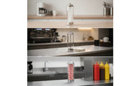 Drinking Tube Holder dispenser with Stainless Steel Lid Countertop Drinking Tube Holder dispenser with Lid Convenient for Cafe