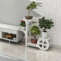 Space-Saving Multi-Level Planter Rack Creative Shape Multi-Level Pot Display Stable Floor-Standing Base Plant Stand Corrosion-withstandant for Apartment Dwellers, Gardeners, Living Room, Balcony, Office, Corner
