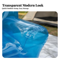 Easy to Inflate Transparent Inflatable Chair Lightweight PVC Lazy Air Sofa Ergonomic Design PVC Lazy Lounger Child Friendly for Campers, Outdoor Enthusiasts, Camping, Poolside, Garden, Backyard