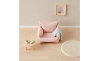 Doll Sofa with Striped Textile Miniature Dollhouse Sofa Compact Couch for BJD Display