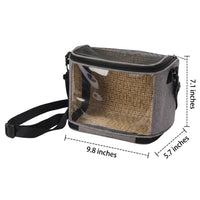 Portable Pet Carrier with Transparent Window and Textile Guinea Pig Carrier, Outdoor Pet Carrier and Hamster Carrier for Travel Use