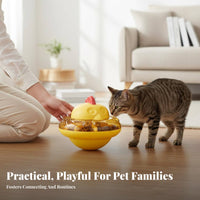 Chick Shaped Wobbler Toy Chew-Resistant Cat Brain-Teaser Feeder Mental