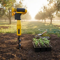 Handheld Cordless Soil Auger Rechargeable Soil Auger Drill Lightweight Electric Post Hole Digger Compact for Gardeners, Farmers, Yard, Orchard