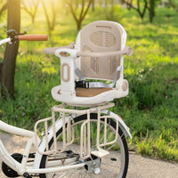 Rear Child Bike Seat Safe Child Cycle Seat with Armrests Secure Padded for Children, Family Rides, Daily Commute