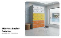 Long-Lasting ABS Plastic Locker Anti Waterproof Changing Room Cabinet Rust Resistant Gym Design Locker Lockable Doors for Employees, Students, Swimming Pool, Spa, Public Bathroom