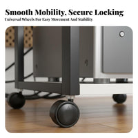 Sturdy Steel Frame Home Theater Component Rack Heavy Duty Stereo Equipment Stand Ventilated-Air Design Multi-Tier Amplifier Stand Space Saving for Audiophiles, Living Room