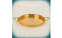 Serving Tray with Handles Ornate Metal Serving Tray Polished for Hosts