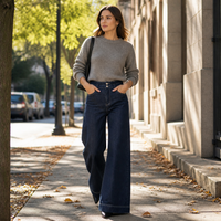 Women's High-Waist Wide Leg Flare Jeans Winter 2024