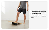 Balance Board with Roller Maple Wood Deck Roller Balance Board Construction Core Strength for Skateboarders, Athletes, Stretching, Home Gym