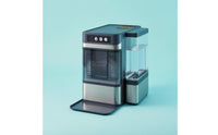 Countertop Ice Unit Stainless Steel Granular Ice Unit Transparent Door Water Reservoir for Kitchen, Commercial Drink Service