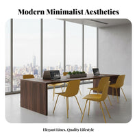 Nordic Design Molded Shell Chair Minimalist Design Dining Seat Multi-Purpose Home Furniture Ergonomic Backrest for Homeowners, Business Owners, Renters, Conference Room, Office, Reception Area, Kitchen