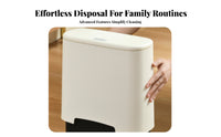 Narrow Lavatory Garbage Bin Space-Saving Design Trash Can with Lid Easy to Clean Lidded Trash Can for Renters, Toilet Side, Bedroom, Kitchen