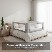 Breathable Mesh Baby Bed Zero Space Design Baby Bed Guard Extra Stable Materials for Babies, Toddlers, Parents, Co-Sleeping, Nursery, Bedroom, Sleep Time
