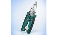 Wire Stripping Pliers with Spring-Loaded Handle Two-Blade Multifunctional Wire Stripper with Locking Latch for Electricians