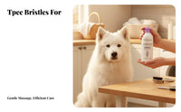 Gentle on Skin Dog Massage Brush 2-in-1 Design Handheld Pet Bath Brush Waterproof for Groomers, Shower, Bathroom, Home