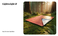 Foldable Reflective Thermal Cover Windproof Reflective Emergency Groundsheet Lightweight & Packable Survival Blanket Waterproof for Backpackers, Preppers, Survivalists, Camping, Hiking, Shelter Building, Car Trunk