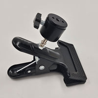 360-Degree Rotating Metal Clamp Ball Head with Reverse Mount