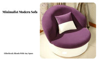 Removable and Washable Cover Upholstered Round Armchair Modern Design Upholstered Contoured Seat Comfortable Cushion Lounge Chair Breathable Upholstery for Adults, Students, Homeowners, Bedroom, Study Room, Reading Nook, Home Detachice
