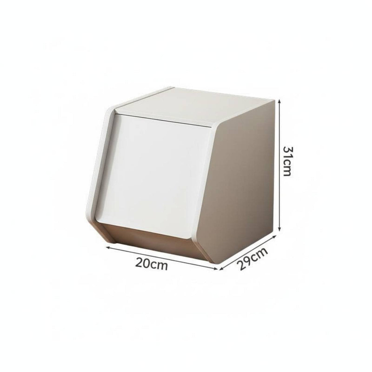 Unrestricted Combination Modular Bedside Table Space-Saving Wooden Toy Organizer Large Capacity Stackable Storage Cabinet Push-in Door for Children, Bedroom, Playroom, Living Room