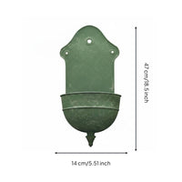 Iron Wall Planter Vintage Easy to Install Metal Plant Holder for Patio