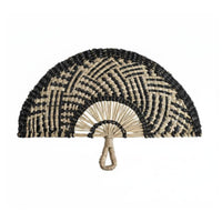 Handmade Woven Palm Hand Fan Boho Design Straw Palm Fan for Guesthouse