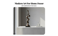 Modern Art Figurine Minimalist Design Table Centerpiece Statue Polyresin Modern Spiral Statue for Living Room, Entrance, Bookshelf