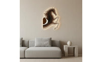 Modern Design 3D Layered Horse Wall Art Success Symbol Backlit Horse Wall Decor Laser Cut Design House Decoration Wireless Controller Control for Entrance, Hallway, Living Room, Office