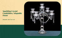 Crystal Candle Holder, Modern Glass Candlestick Centerpiece