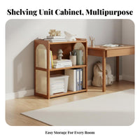 Multifunctional Floor Standing Bookshelf Large Capacity Freestanding Bookshelf Easy Assembly Multi-Tier Wooden Storage Shelf Modern Design for Students, Homeowners, Book Collectors, Living Room, Bedroom