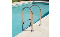 Stainless Steel Pool Ladder Easy to Install Pool Ladder with Handrails Drillless Setup for in-Ground Pools