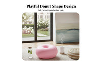 Anti-Puncture-Resistant Donut Fitness Ball Thickened Donut Shaped Exercise Ball Non-Roll Design for New Mothers, Beginners, Home Gym