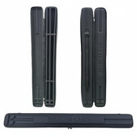 Drop-Proof 1/2 Split Cue Storage Case Long-Lasting Exterior EVA Pool Stick Carrying Case Soft Lined Interior Hard Shell Billiard Cue Bag Adjustable Shoulder Strap for Travel