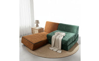 Multi-Functional Foldable Floor Sofa Removable and Washable Cover Single Sleeper Chair Space-Saving Armless Lazy Sofa Compressed Packaging for Bedroom