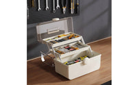 Tool Storage Box Compact Folding Tool Box Foldable Toolbox Sturdy Organizer Transparent for DIYers, Home Repair, Garage