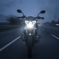 LED Motorcycle Headlight Black Light Finned for Night Riding