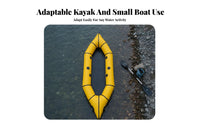 Hard Bottom Portable Packraft Lightweight Design Inflatable Boat Easy Storage Kayak Heavy Duty for Outdoor Enthusiasts, Adventurers, Rivers, River, Lakes, Travel