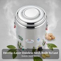 Multi-Purpose Stainless Steel Electric Steamer Pot Anti-Scald Commercial Soup Warmer Long-Lasting Electric Soup Kettle Easy to Clean for Caterers, Restaurant Employees, Event Planners, Dining Hall, Hotel, Cafeteria, Catering Events