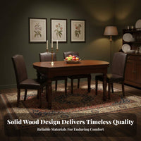 Extendable Dining Table Set Space Saving Solid Wood Dining Set Mid-Period Design for Families, Couples, Small Apartments, Entertaining Guests, Kitchen