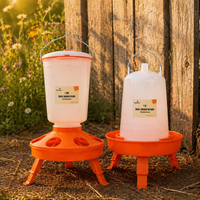 1.5kg Chicken Feeder & 1.5L Chicken Water Dispenser, Poultry Feeder and Drinker Set for Hens, Automatic Non-electric Feed
