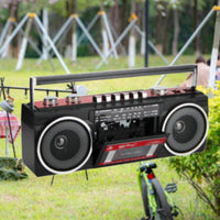 Twin Speakers Portable Radio Cassette Recorder Stereo Sound Bluetooth Cassette Player Recorder Multiple Power Options for Seniors