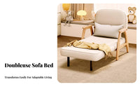 Space-Saving Design Fold-expandable Armchair Bed 2-in-1 Function transformable Seating Easy to Convert Sleeper Sofa Japanese Aesthetic for Students, Apartment Dwellers, Homeowners, Small Living Spaces, Study Room, Bedroom