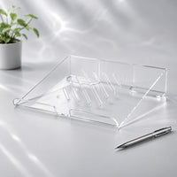 Acrylic Laptop Stand Transparent Vented Laptop Stand Open-Frame Desk Accessory