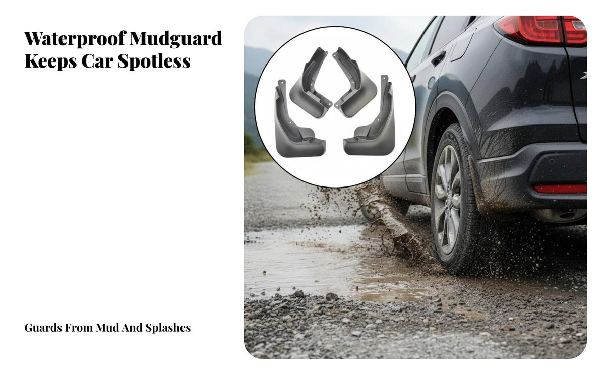 4 Pieces Car Mud Guard Set Wear Resistant Mud Flaps Vehicle Spray Guards Sturdy-Duty Front and Rear Spray Guards Pre-Drilled